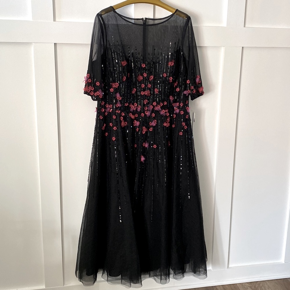 Gorgeous Teri Jon • Rickie Freeman Black Evening Dress • Perfect Christmas • 18